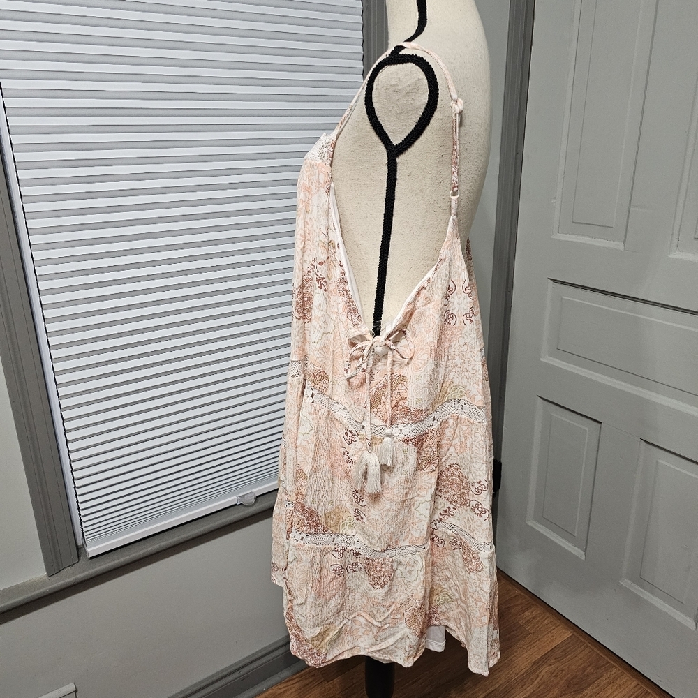 Wallflower Dusty Pink Bohemian Tiered Dress - Picture 5 of 6